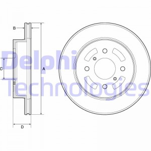 Тормозной диск BG3941 DELPHI
