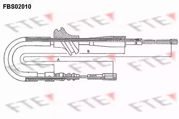 Трос, стояночная тормозная система FBS02010 FTE