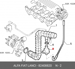 Клапан, система питания 82408820 ALFA FIAT LANCIA