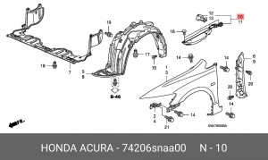 Деталь 74206SNAA00 HONDA