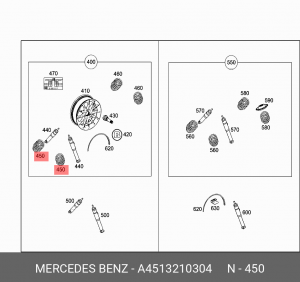 Пружина ходовой части A 451 321 03 04 SMART