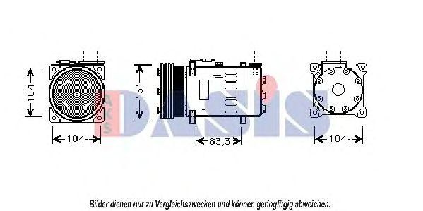 Компрессор, кондиционер 850803N AKS DASIS