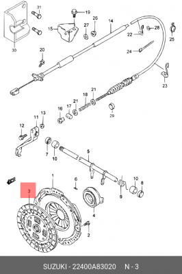 Диск сцепления 22400A83020 SUZUKI