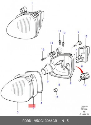 Прокладка 95GG13066CB FORD