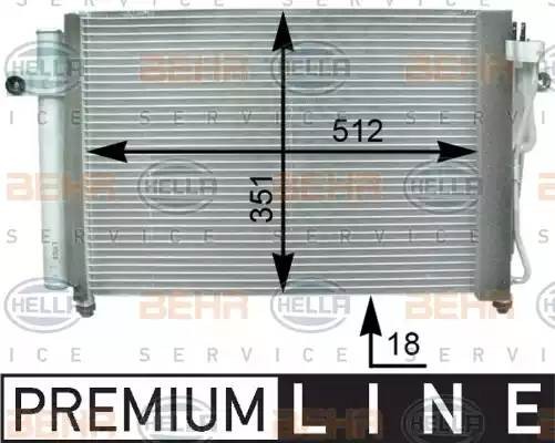 Конденсатор, кондиционер 8FC 351 302-281 HELLA