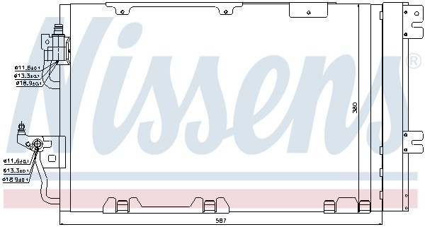Конденсатор, кондиционер 94809 NISSENS