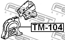 Подушка двигателя TM-104 FEBEST