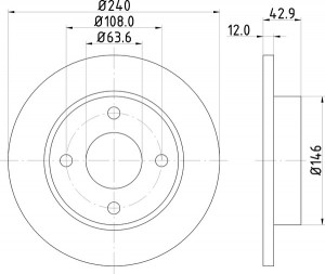 Тормозной диск MDC844 MINTEX