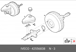 Главный тормозной цилиндр 42556838 IVECO