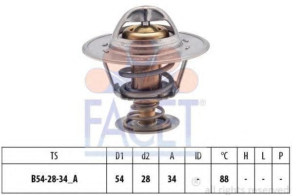 Термостат, охлаждающая жидкость 7.8536S FACET