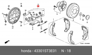 Колесный тормозной цилиндр 43301-ST3-E01 HONDA