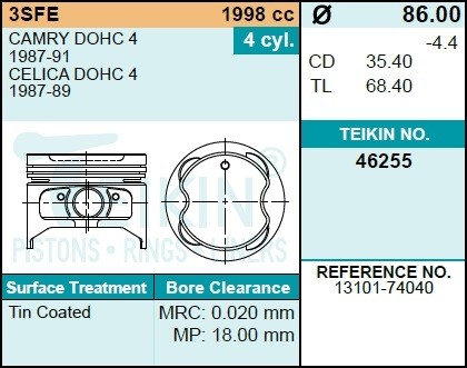 Поршень ДВС 46255050 TEIKIN
