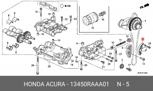 Натяжитель цепи ГРМ 13450RAAA01 HONDA