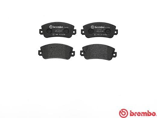 Комплект тормозных колодок, диско P 23 021 BREMBO