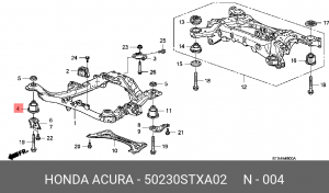 Сайлентблок подрамника 50230STXA02 HONDA