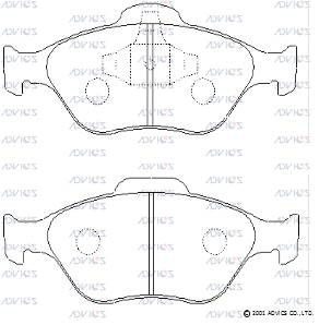 Колодки тормозные дисковые SN901 ADVICS
