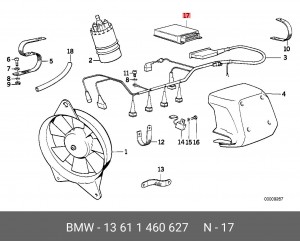Блок управления, управление двигателем 13 61 1 460 627 BMW