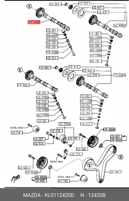 Распредвал KL01-12-420D MAZDA