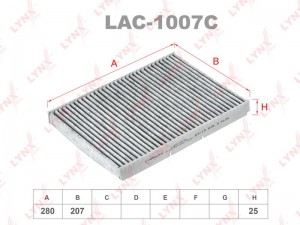Фильтр салона LAC-1007C LYNXAUTO
