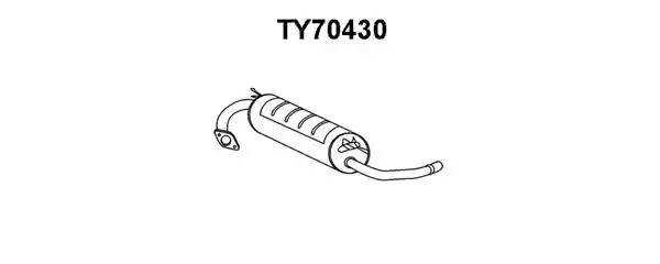 Глушитель выхлопных газов конечный TY70430 VENEPORTE