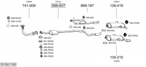 Глушитель выхлопных газов конечный 190829 BOSAL