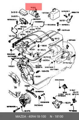 Катушка зажигания 4094-18-100 MAZDA