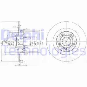 Тормозной диск BG3689 DELPHI