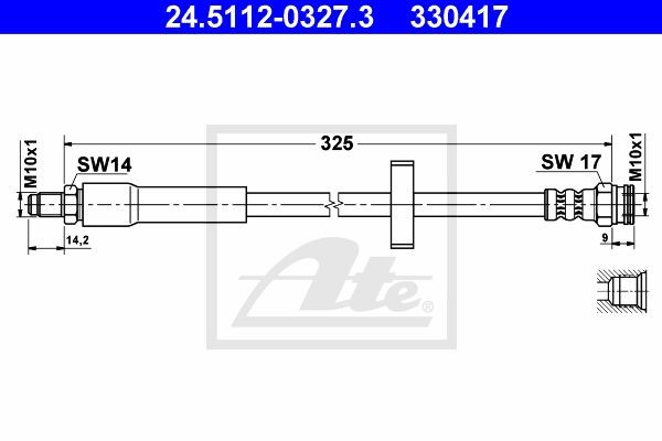 Тормозной шланг 24.5112-0327.3 ATE