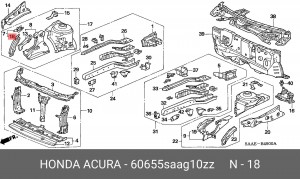 Деталь 60655SAAG10ZZ HONDA
