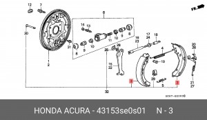 Комплект тормозных колодок 43153SE0S01 HONDA