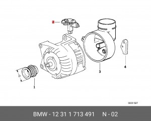Регулятор генератора 12 31 1 713 491 BMW
