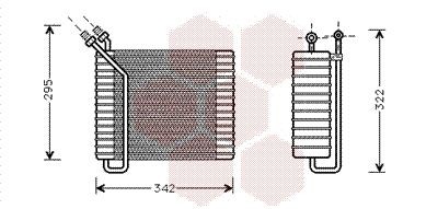 Испаритель, кондиционер 5900V025 VAN WEZEL