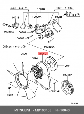 Ремень приводной MD103468 MITSUBISHI