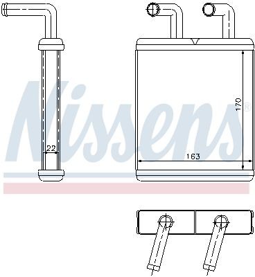 Теплообменник, отопление салона 77509 NISSENS
