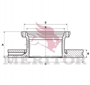 Тормозной диск MBR9004 MERITOR