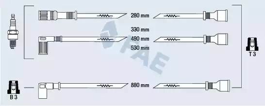 Ккомплект проводов зажигания 83940 FAE