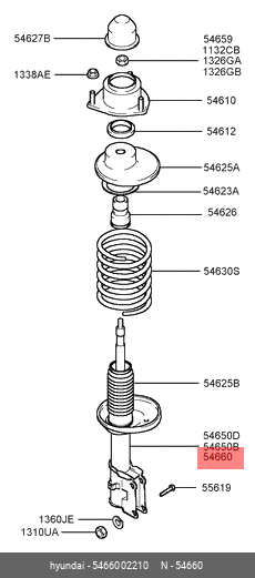 Амортизатор 5466002210 HYUNDAI KIA