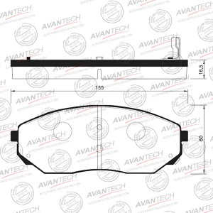 Колодки тормозные дисковые AV116 AVANTECH