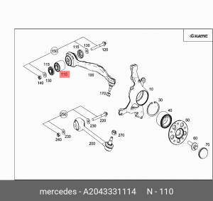 Сайлентблок A 204 333 11 14 MERCEDES BENZ