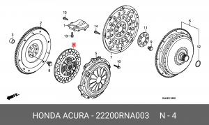 Диск сцепления 22200-RNA-003 HONDA