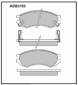 Колодки тормозные дисковые ADB3193 ALLIED NIPPON