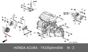 Поликлиновой ремень 19230PHM004 HONDA
