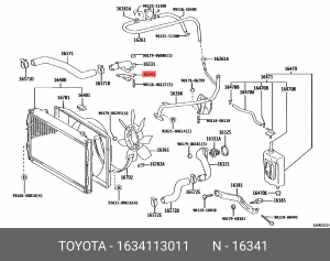 Прокладка системы охлаждения ДВС 16341-13011 DAIHATSU
