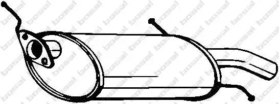 Глушитель выхлопных газов конечный 169013 BOSAL