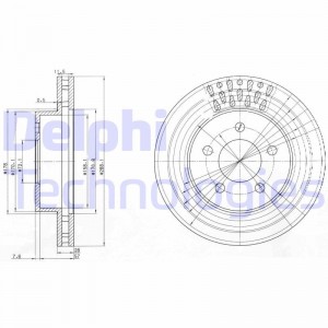 Тормозной диск BG3846 DELPHI