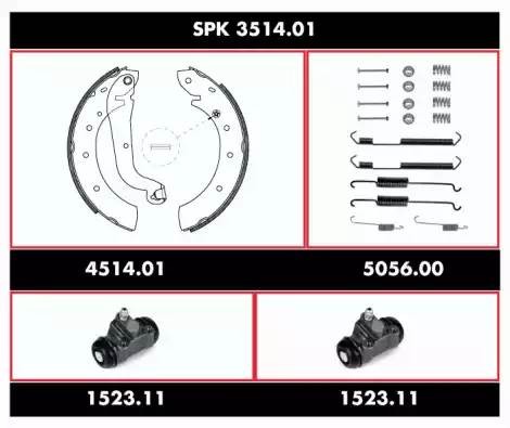 Комплект тормозных колодок SPK351401 REMSA