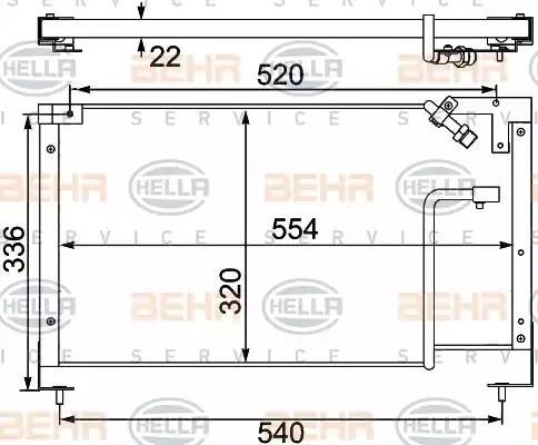 Конденсатор, кондиционер 8FC351304171 HELLA