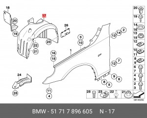 Подкрылок 51 71 7 896 605 BMW