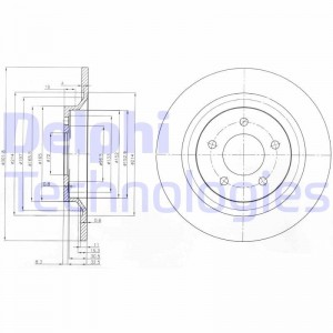 Тормозной диск BG4026 DELPHI
