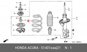 Пружина подвески 51401SAAJ21 HONDA